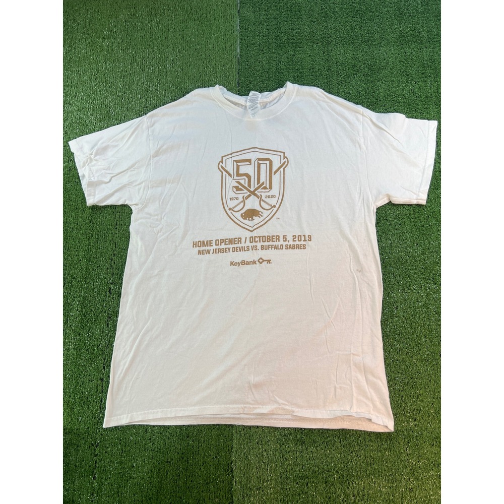 Buffalo Sabres NHL T-Shirt Home‎ Opener October 2019 50th anniversary Tee Size L